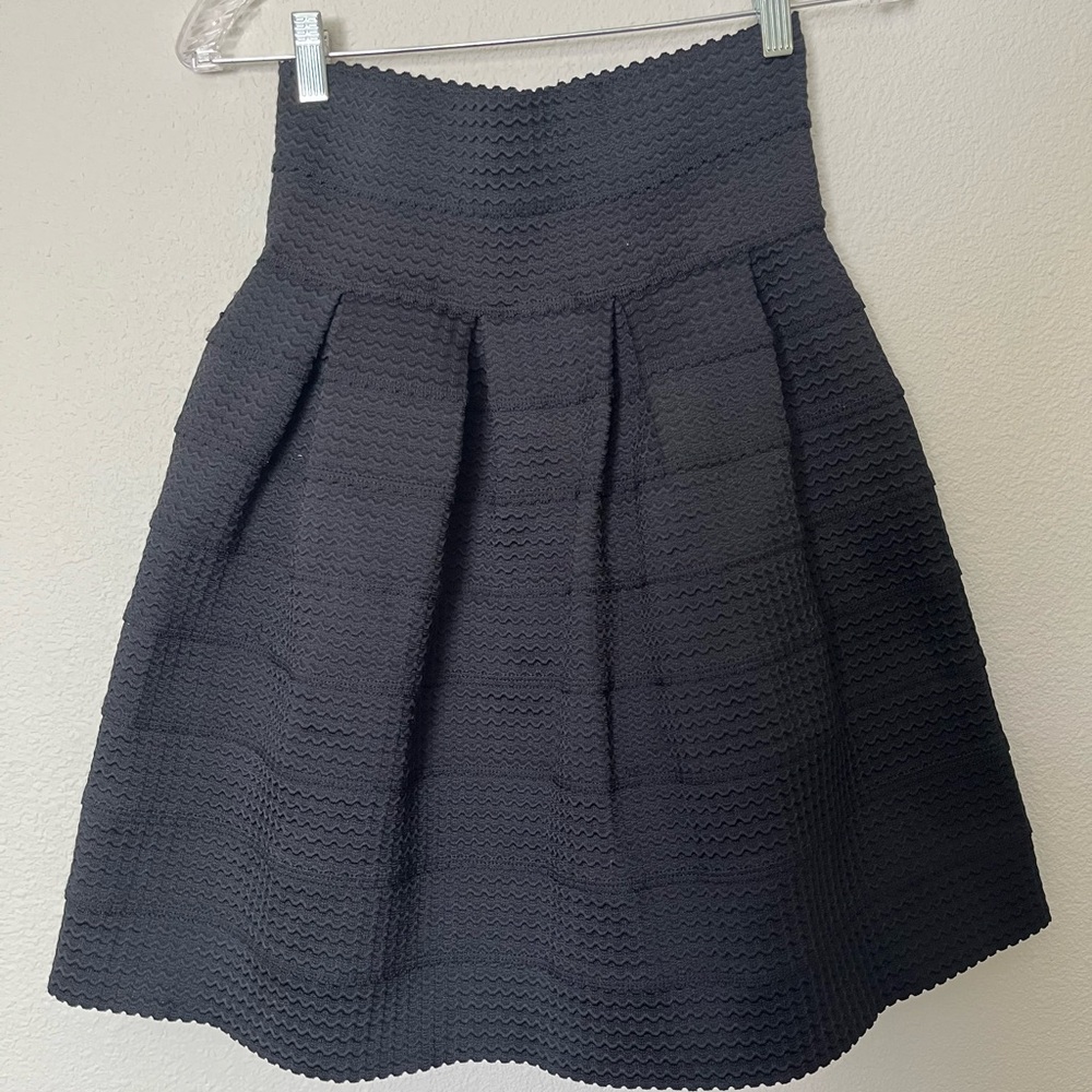 A-line black skirt